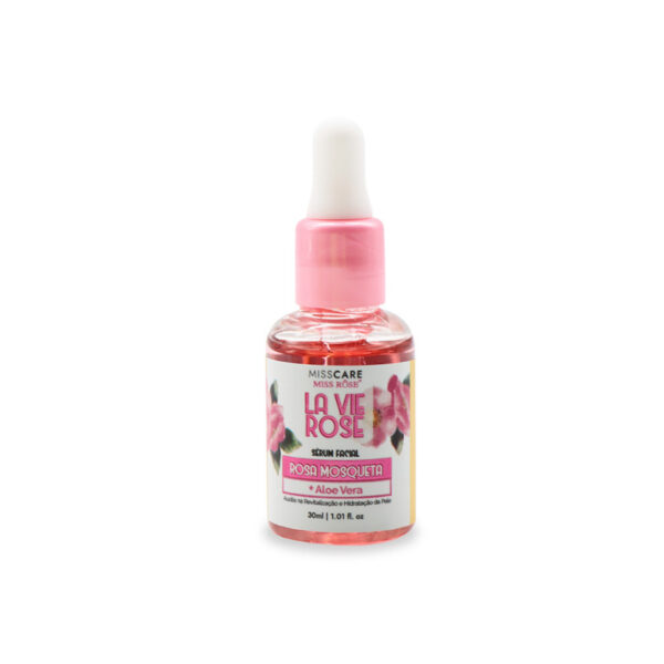 Miss Rôse Sérum Facial La Vie Rose Rosa Mosqueta e Aloe Vera 30ml - Imagem 2