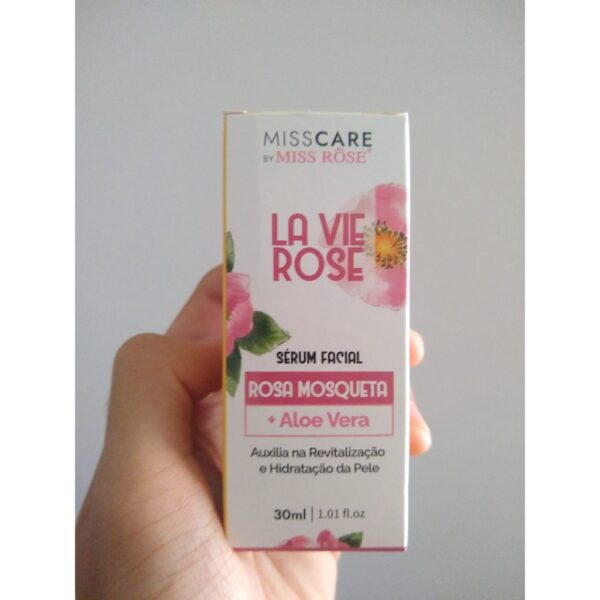 Miss Rôse Sérum Facial La Vie Rose Rosa Mosqueta e Aloe Vera 30ml - Imagem 4
