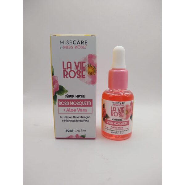 Miss Rôse Sérum Facial La Vie Rose Rosa Mosqueta e Aloe Vera 30ml - Imagem 5
