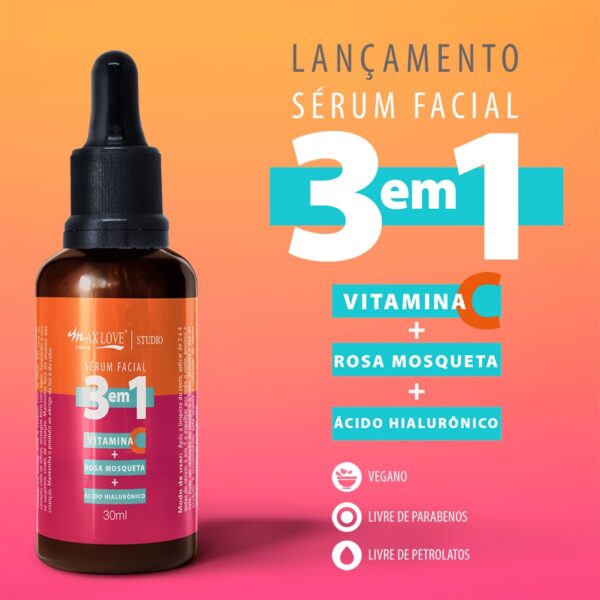 Max Love Sérum Facial 3 em 1 30ml - Imagem 5