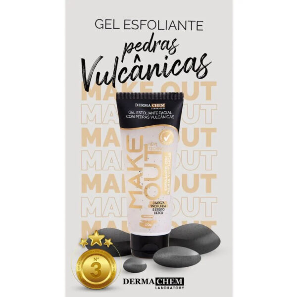Gel Esfoliante Facial com Pedras Vulcânicas Make Out Dermachem 100ml - Imagem 5