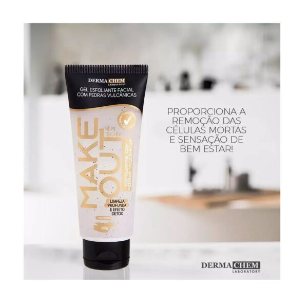 Gel Esfoliante Facial com Pedras Vulcânicas Make Out Dermachem 100ml - Imagem 3