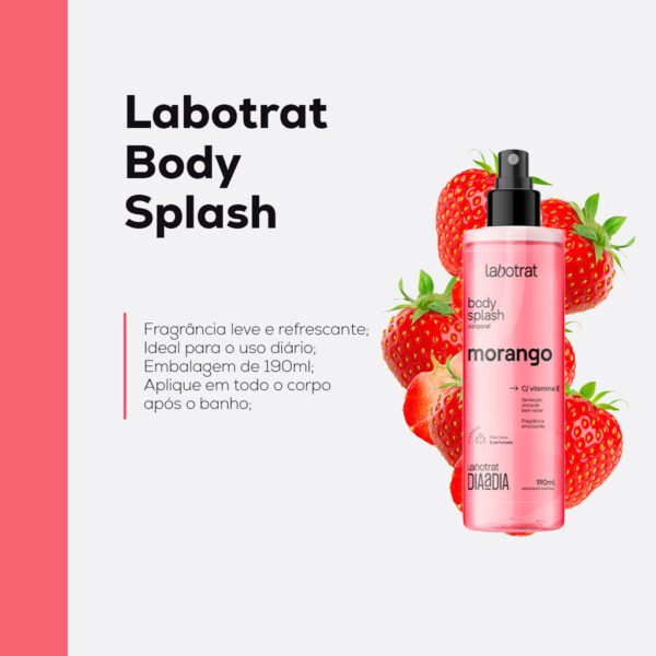 Body Splash dia a dia Corporal Morango Labotrat 190ml - Image 2