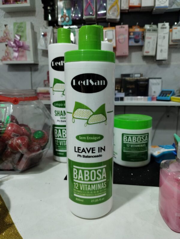 Red San Creme para Pentear Leave In Babosa 12 Vitaminas 800ml - Imagem 2