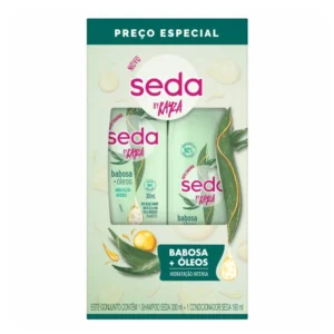 Kit Sham 300ml +Cond 190ml Seda Babosa+Oleos