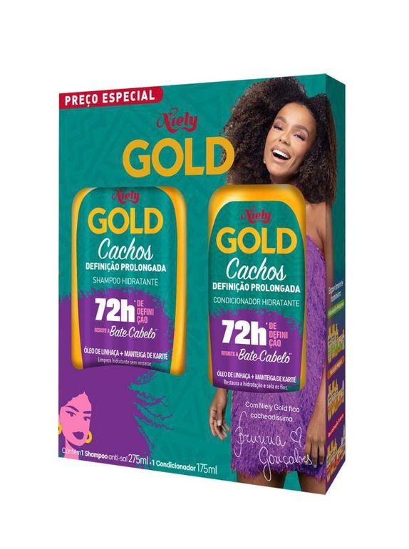 Kit Sha 275ml + Cond 175ml Gold Cachos