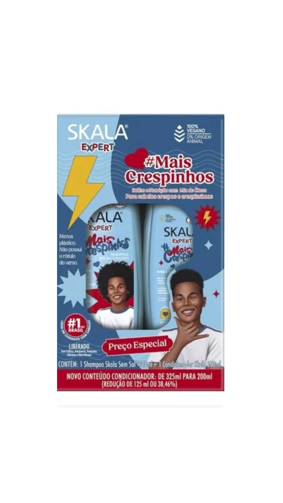 Kit Sham 325ml + Cond 200ml Skala Mais Crespinhos