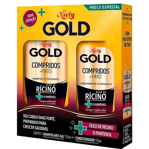 Kit Sham 275ml + Cond 175ml Gold Oleo de Ricino