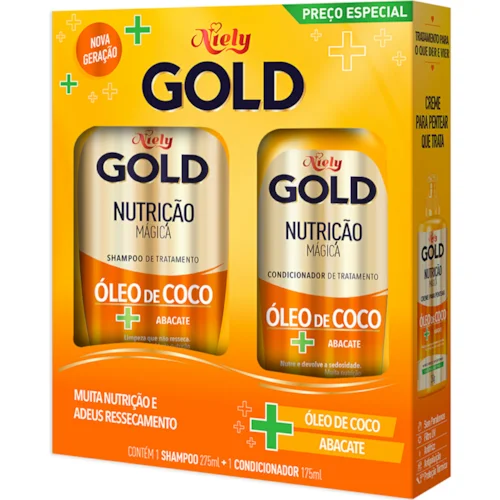 Kit Sham 275ml + Cond 175ml Gold Oleo de Coco